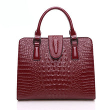 Load image into Gallery viewer, Crocodile Pattern Genuine Leather Shoulder Bag  High Quality