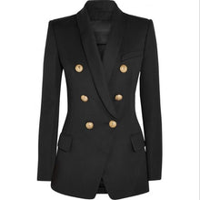 Load image into Gallery viewer, Double Breasted Blazer with Metal Buttons   (Black or Red )