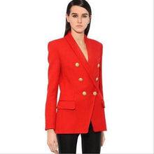 Load image into Gallery viewer, Double Breasted Blazer with Metal Buttons   (Black or Red )