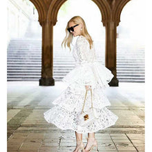 Load image into Gallery viewer, Runway Cascading Ruffle Dress