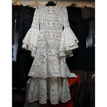 Load image into Gallery viewer, Runway Cascading Ruffle Dress