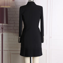 Load image into Gallery viewer, HIGH QUALITY  Designer  Double Breasted Coat Dress