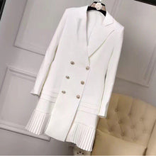 Load image into Gallery viewer, HIGH QUALITY  Designer  Double Breasted Coat Dress