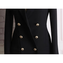 Load image into Gallery viewer, HIGH QUALITY  Designer  Double Breasted Coat Dress