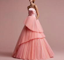 Load image into Gallery viewer, Navarra Haute Couture  Satin and Tulle Tiered Ball Gown (Many Colors)