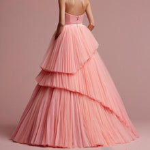 Load image into Gallery viewer, Navarra Haute Couture  Satin and Tulle Tiered Ball Gown (Many Colors)