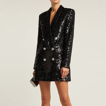 Load image into Gallery viewer, Navarra Sequined Double Breasted  Designer Blazer