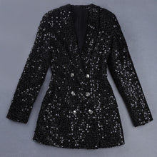Load image into Gallery viewer, Navarra Sequined Double Breasted  Designer Blazer