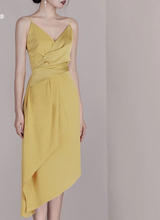 Load image into Gallery viewer, Spaghetti Strap V Neck Asymmetrical Hem Dress