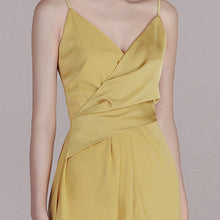 Load image into Gallery viewer, Spaghetti Strap V Neck Asymmetrical Hem Dress