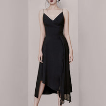 Load image into Gallery viewer, Spaghetti Strap  Sweetheart Neckline Draped Skirt