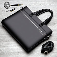 Load image into Gallery viewer, Genuine Leather Business Laptop Briefcase Shoulder Bag Quality Leather
