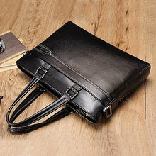 Load image into Gallery viewer, Genuine Leather Business Laptop Briefcase Shoulder Bag Quality Leather
