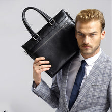 Load image into Gallery viewer, Genuine Leather Business Laptop Briefcase Shoulder Bag Quality Leather