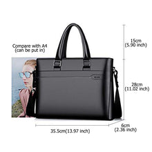 Load image into Gallery viewer, Genuine Leather Business Laptop Briefcase Shoulder Bag Quality Leather