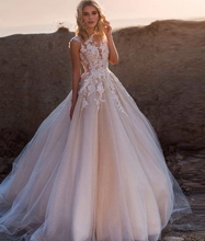 Load image into Gallery viewer, A Line Wedding Dresses Sleeveless