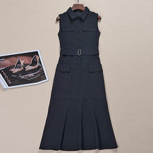 Load image into Gallery viewer, Long Dress Milan Runway  High Quality Shirt Dress