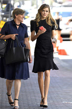 Load image into Gallery viewer, Milan High Quality Jewel Neck Flounce Hem Dress