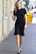 Load image into Gallery viewer, Milan High Quality Jewel Neck Flounce Hem Dress