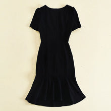 Load image into Gallery viewer, Milan High Quality Jewel Neck Flounce Hem Dress