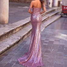 Load image into Gallery viewer, Sweetheart Neck Line Sequin Gown