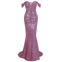 Load image into Gallery viewer, Sweetheart Neck Line Sequin Gown