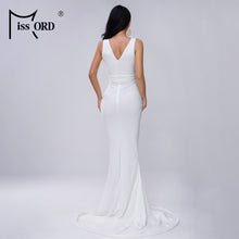 Load image into Gallery viewer, Deep V Neck Backless Column Gown