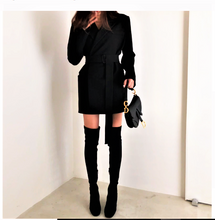 Load image into Gallery viewer, Italian runway wrap coat dress