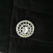 Load image into Gallery viewer, Diamond Button Double Breasted  Sleek Velvet Jacket