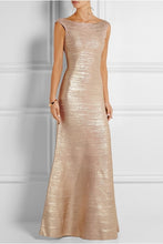 Load image into Gallery viewer, Golden Metallic Bandage Gown