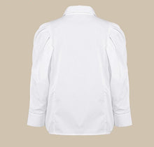 Load image into Gallery viewer, Cotton Gathered Sleeve Blouse