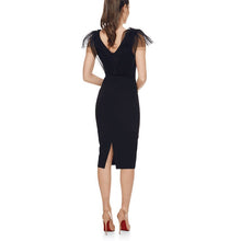 Load image into Gallery viewer, Gathered Tulle Accent Shoulder Bandage Dress