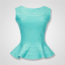 Load image into Gallery viewer, Sleeveless Peplum Bandage Top