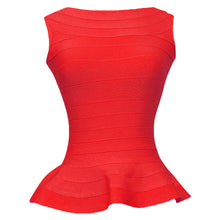 Load image into Gallery viewer, Sleeveless Peplum Bandage Top