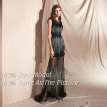 Load image into Gallery viewer, Long Beaded Special Occasion Dress
