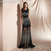 Load image into Gallery viewer, Long Beaded Special Occasion Dress
