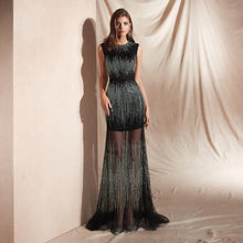 Load image into Gallery viewer, Long Beaded Special Occasion Dress