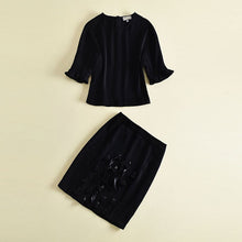 Load image into Gallery viewer, High Quality 3D Beading Sequined Skirt Two-piece