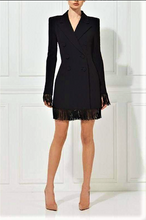 Load image into Gallery viewer, Beaded Fringe Double Breasted  Coat Dress