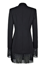 Load image into Gallery viewer, Beaded Fringe Double Breasted  Coat Dress