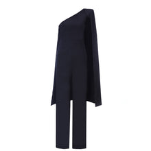 Load image into Gallery viewer, Navarra Italian one shoulder cape Jumpsuit