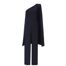 Load image into Gallery viewer, Navarra Italian one shoulder cape Jumpsuit