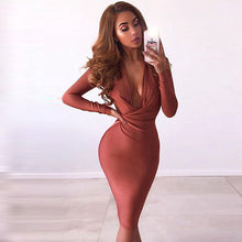 Load image into Gallery viewer, Ponte Knit  Evening Long Sleeve  Runway Dress
