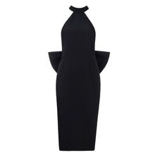 Load image into Gallery viewer, Halter Neck Bow Backless Evening  Dress