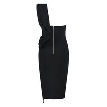 Load image into Gallery viewer, One Shoulder Flounce Dress