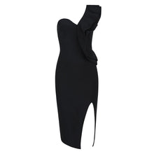 Load image into Gallery viewer, One Shoulder Flounce Dress