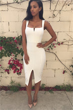 Load image into Gallery viewer, Sleeveless Spaghetti Strap Backless Split Sheath Dress