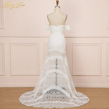 Load image into Gallery viewer, Guipure Lace Sweetheart Neckline Bias Cut Wedding Dress