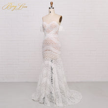 Load image into Gallery viewer, Guipure Lace Sweetheart Neckline Bias Cut Wedding Dress