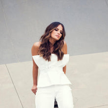 Load image into Gallery viewer, Strapless Belted Envelope Blouse